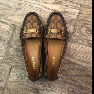 Coach monogrammed loafers